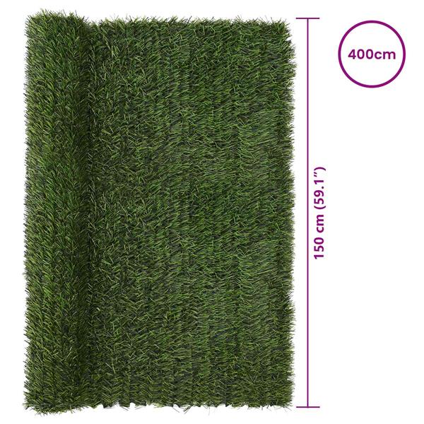 Grote foto vidaxl kunstmatige omheining lichtgroen 1 5 x 4 m pvc en staal tuin en terras sierplanten