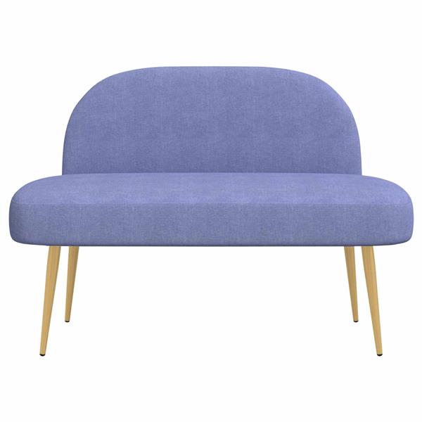Grote foto vidaxl beklede bank met rugleuning jeans blauw 110 x 60 x 76 cm huis en inrichting overige huis en inrichting
