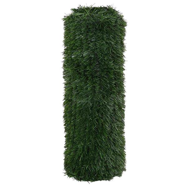 Grote foto vidaxl kunstmatige omheining donkergroen 1 x 6 m pvc en staal tuin en terras sierplanten