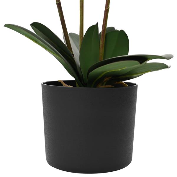 Grote foto vidaxl kunstorchidee met pot wit 45 x 15 x 65 cm stof pe en peva tuin en terras sierplanten