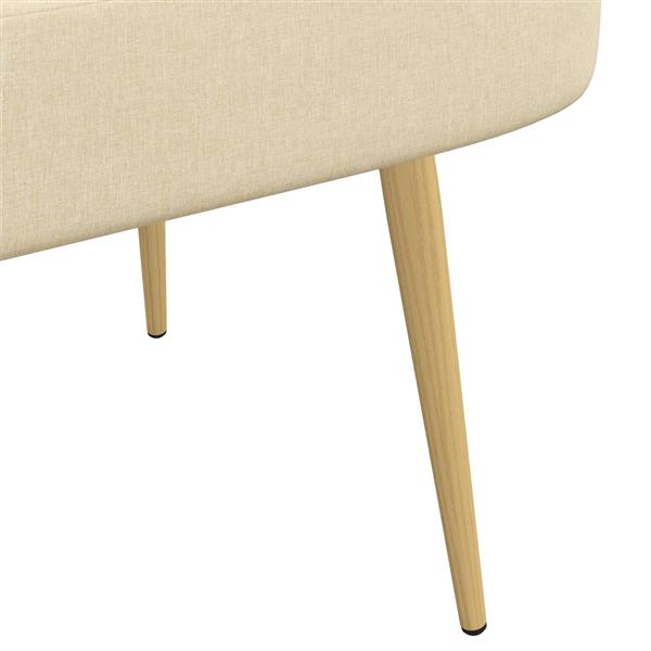 Grote foto vidaxl beklede bank met rugleuning cr mekleurig 110 x 60 x 76 cm huis en inrichting overige huis en inrichting