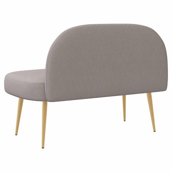 Grote foto vidaxl beklede bank met rugleuning taupe 110 x 60 x 76 cm polyester huis en inrichting overige huis en inrichting