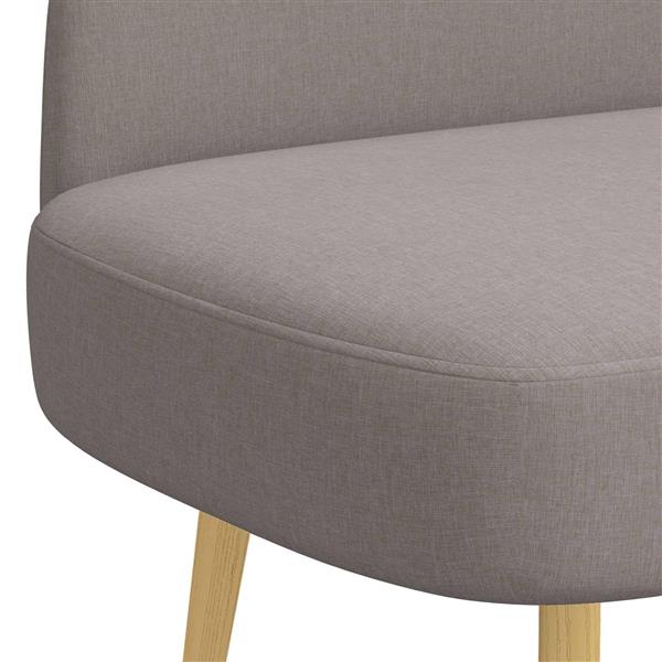 Grote foto vidaxl beklede bank met rugleuning taupe 110 x 60 x 76 cm polyester huis en inrichting overige huis en inrichting
