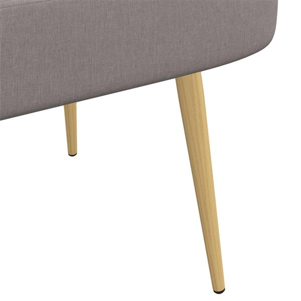 Grote foto vidaxl beklede bank met rugleuning taupe 110 x 60 x 76 cm polyester huis en inrichting overige huis en inrichting