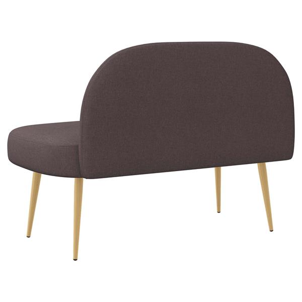 Grote foto vidaxl beklede bank met rugleuning donkerbruin 110 x 60 x 76 cm huis en inrichting overige huis en inrichting