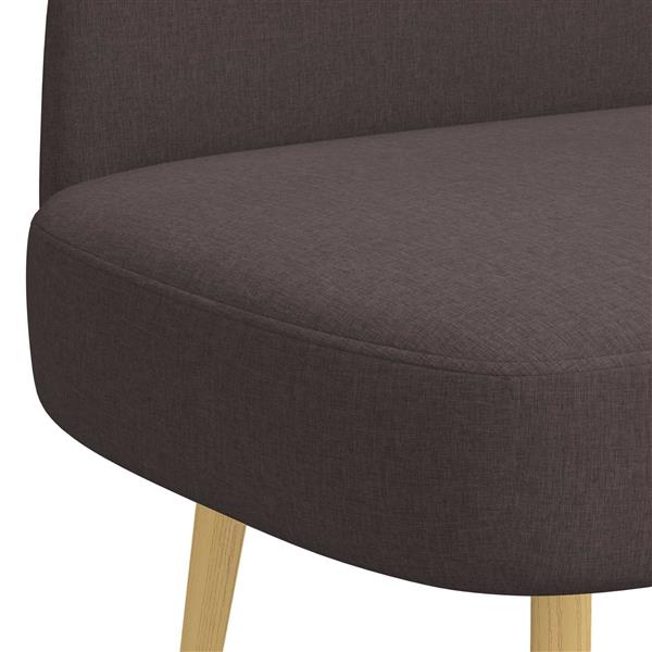 Grote foto vidaxl beklede bank met rugleuning donkerbruin 110 x 60 x 76 cm huis en inrichting overige huis en inrichting