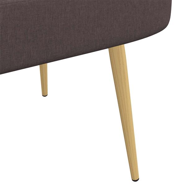 Grote foto vidaxl beklede bank met rugleuning donkerbruin 110 x 60 x 76 cm huis en inrichting overige huis en inrichting