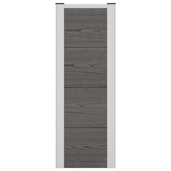 Grote foto vidaxl verhoogde plantenbak grijs 75 x 30 x 22 cm wpc en aluminium tuin en terras overige tuin en terras
