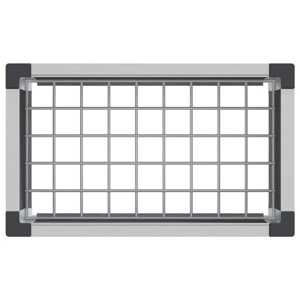Grote foto vidaxl verhoogde plantenbak grijs 50 x 30 x 82 cm wpc en aluminium tuin en terras overige tuin en terras