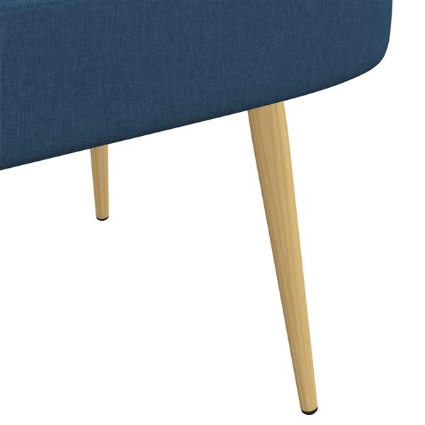 Grote foto vidaxl beklede bank met rugleuning blauw 110 x 60 x 76 cm polyester huis en inrichting overige huis en inrichting