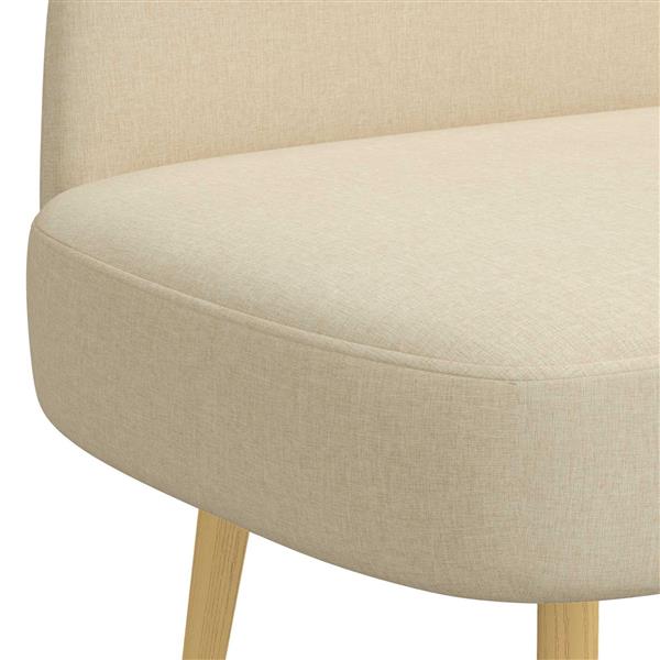 Grote foto vidaxl beklede bank met rugleuning cr mekleurig 110 x 60 x 76 cm huis en inrichting overige huis en inrichting