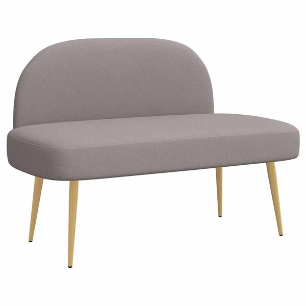 Grote foto vidaxl beklede bank met rugleuning taupe 110 x 60 x 76 cm polyester huis en inrichting overige huis en inrichting
