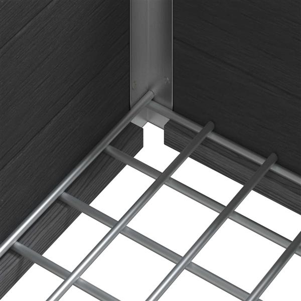 Grote foto vidaxl verhoogde plantenbak grijs 100 x 30 x 22 cm wpc en aluminium tuin en terras overige tuin en terras