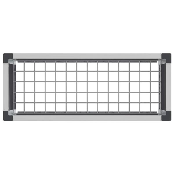 Grote foto vidaxl verhoogde plantenbak grijs 75 x 30 x 22 cm wpc en aluminium tuin en terras overige tuin en terras