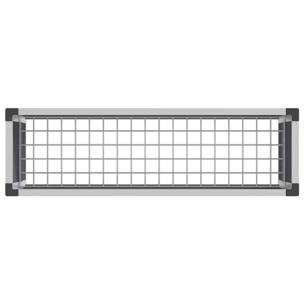 Grote foto vidaxl verhoogde plantenbak grijs 100 x 30 x 22 cm wpc en aluminium tuin en terras overige tuin en terras