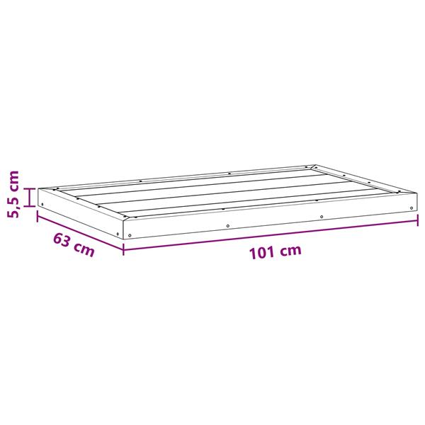 Grote foto vidaxl douchebasisplaat zwart 101 x 63 x 5 5 cm wpc tuin en terras zwembaden toebehoren