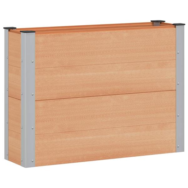Grote foto vidaxl verhoogde plantenbak bruin 100 x 30 x 72 cm tuin en terras overige tuin en terras