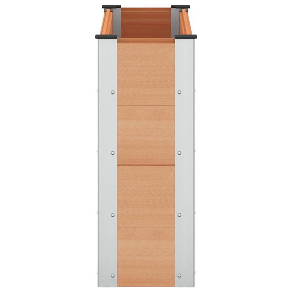 Grote foto vidaxl verhoogde plantenbak bruin 100 x 30 x 72 cm tuin en terras overige tuin en terras