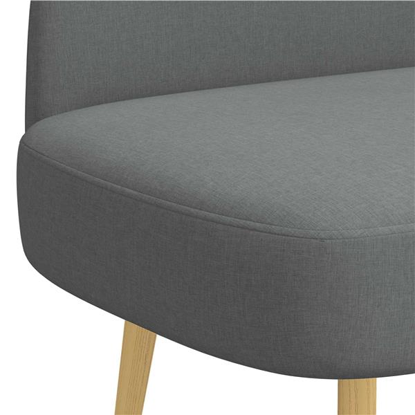 Grote foto vidaxl beklede bank met rugleuning donkergrijs 110 x 60 x 76 cm huis en inrichting overige huis en inrichting