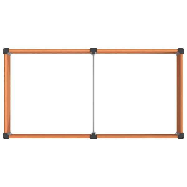 Grote foto vidaxl verhoogde plantenbak bruin 100 x 50 x 54 cm alu. tuin en terras overige tuin en terras