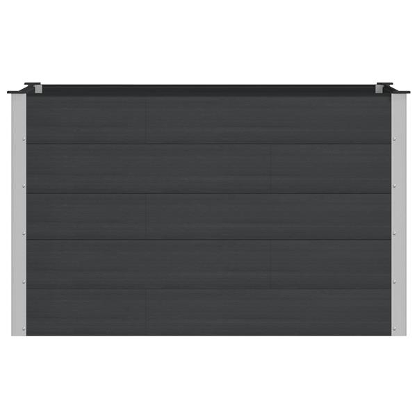 Grote foto vidaxl verhoogde plantenbak zwart 150 x 100 x 91 cm alu. tuin en terras overige tuin en terras