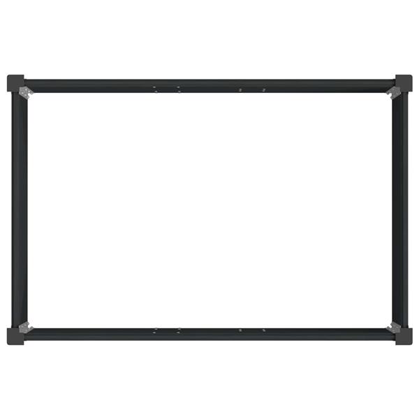 Grote foto vidaxl verhoogde plantenbak zwart 150 x 100 x 91 cm alu. tuin en terras overige tuin en terras