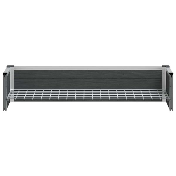 Grote foto vidaxl verhoogde plantenbak grijs 100 x 30 x 22 cm wpc en aluminium tuin en terras overige tuin en terras