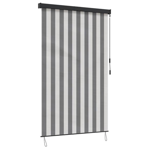 Grote foto vidaxl rolgordijn antraciet en wit 180 x 250 cm stof en aluminium huis en inrichting gordijnen en lamellen