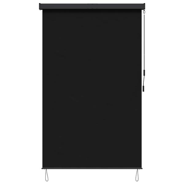 Grote foto vidaxl rolgordijn zwart 180 x 250 cm stof en aluminium huis en inrichting gordijnen en lamellen