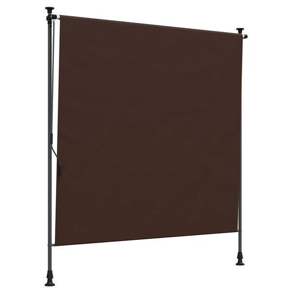 Grote foto vidaxl buiten rolgordijn bruin 150 x 270 cm tuin en terras overige tuin en terras