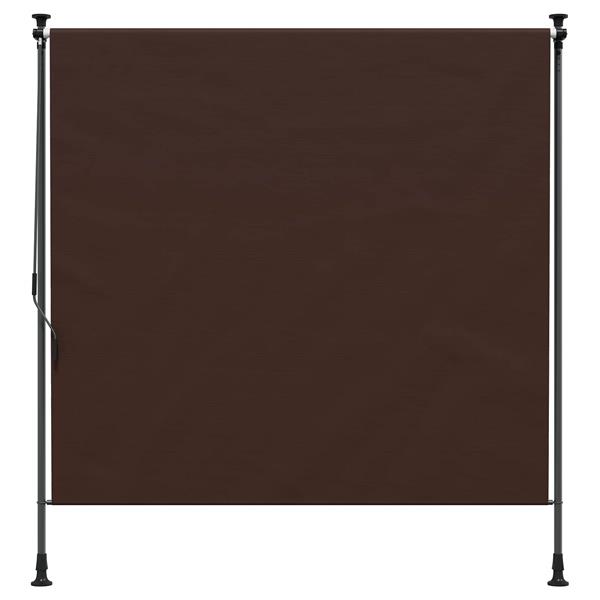 Grote foto vidaxl buiten rolgordijn bruin 150 x 270 cm tuin en terras overige tuin en terras