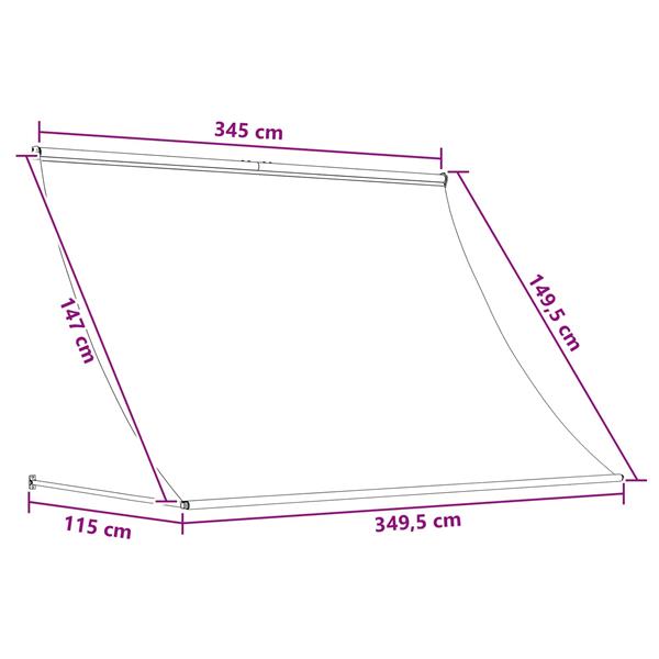 Grote foto vidaxl markies lichtgrijs 350 x 150 cm tuin en terras overige tuin en terras