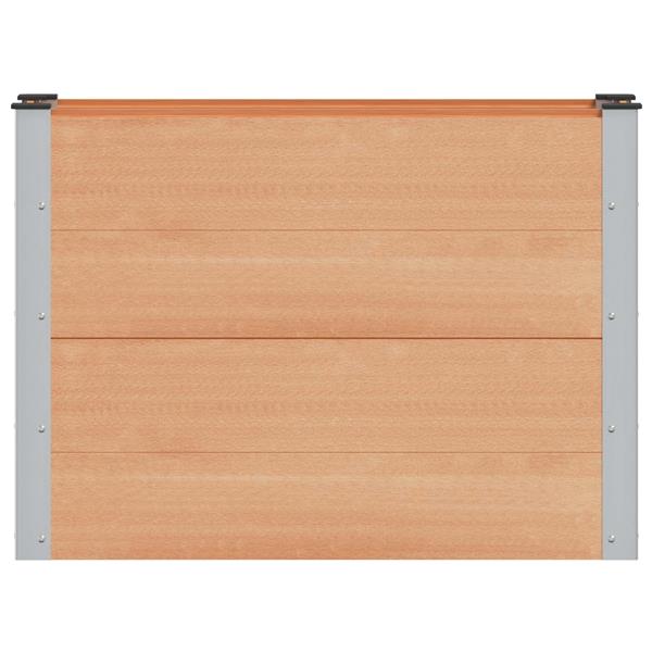 Grote foto vidaxl verhoogde plantenbak bruin 100 x 30 x 72 cm alu. tuin en terras overige tuin en terras