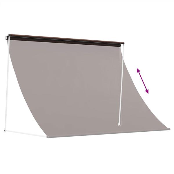 Grote foto vidaxl markies bruin 100 x 150 cm 180 g m polyester met pu coating tuin en terras overige tuin en terras