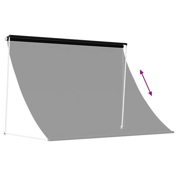 Grote foto vidaxl markies zwart 250 x 150 cm 180 g m polyester met pu coating tuin en terras overige tuin en terras