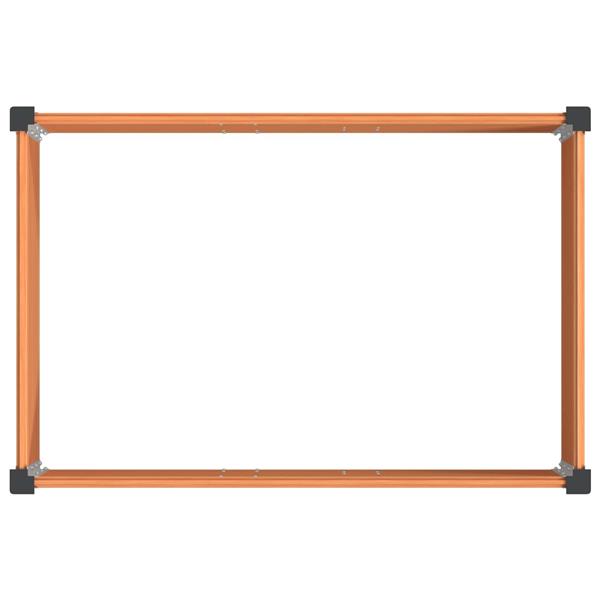 Grote foto vidaxl verhoogde plantenbak bruin 50 x 30 x 36 cm alu. tuin en terras overige tuin en terras