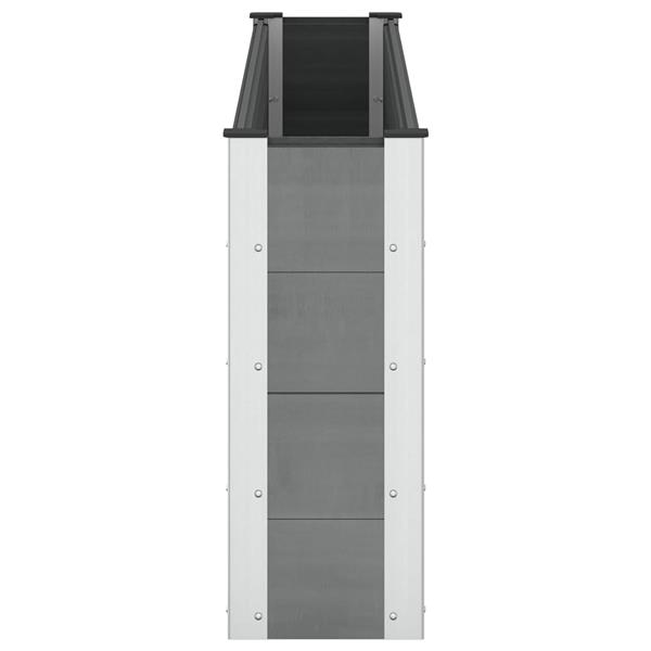 Grote foto vidaxl verhoogde plantenbak grijs 200 x 30 x 72 cm wpc en aluminium tuin en terras overige tuin en terras