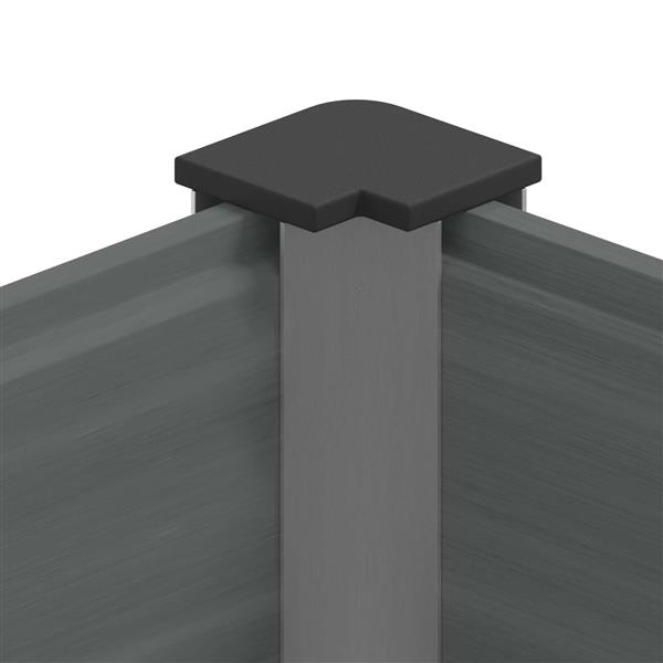Grote foto vidaxl verhoogde plantenbak grijs 150 x 30 x 72 cm alu. tuin en terras overige tuin en terras