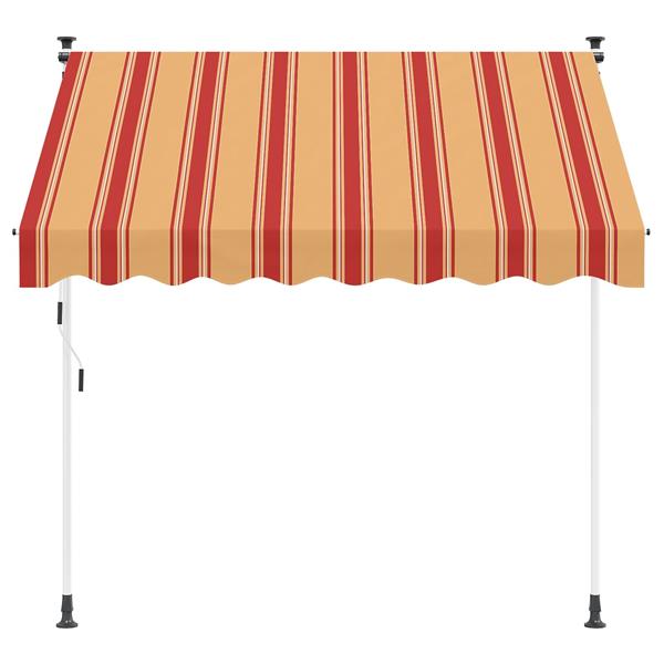 Grote foto vidaxl handmatig uitschuifbare luifel lichtgrijs 400 cm tuin en terras overige tuin en terras