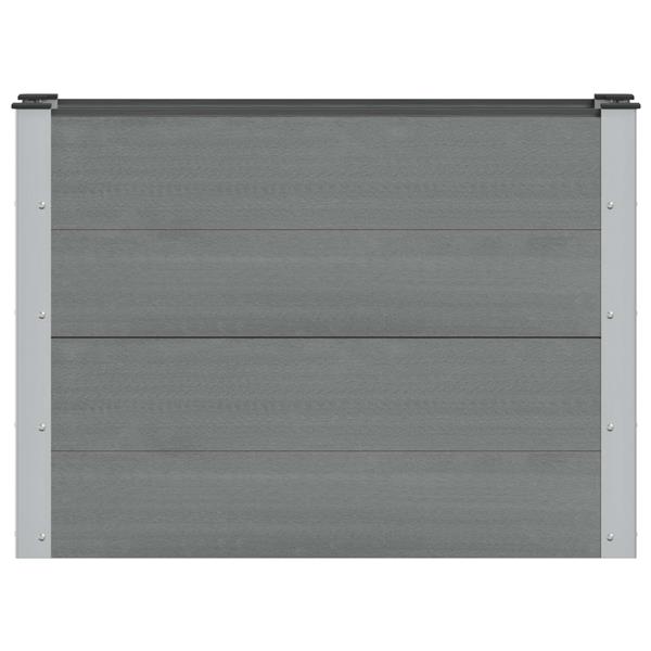 Grote foto vidaxl verhoogde plantenbak grijs 100 x 30 x 72 cm alu. tuin en terras overige tuin en terras