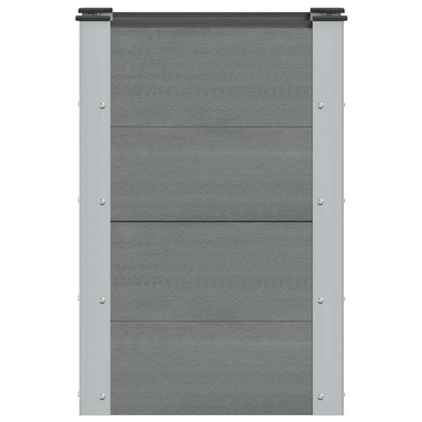 Grote foto vidaxl verhoogde plantenbak grijs 50 x 30 x 72 cm tuin en terras overige tuin en terras
