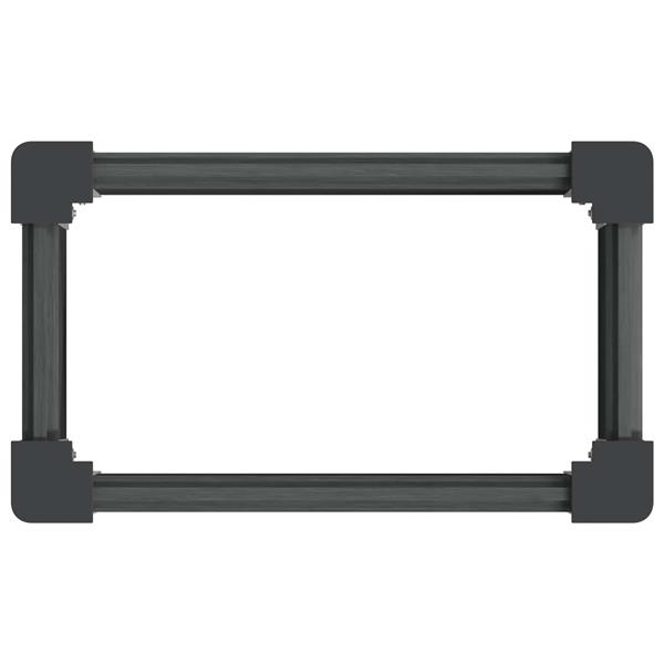 Grote foto vidaxl verhoogde plantenbak grijs 50 x 30 x 36 cm alu. tuin en terras overige tuin en terras