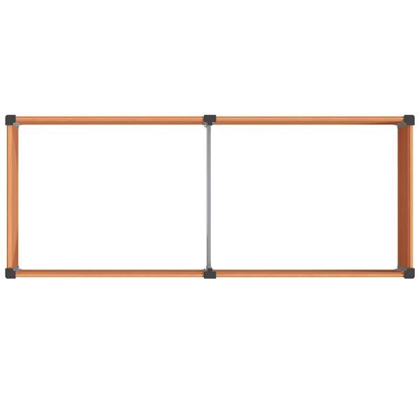 Grote foto vidaxl verhoogde plantenbak bruin 250 x 100 x 54 cm alu. tuin en terras overige tuin en terras