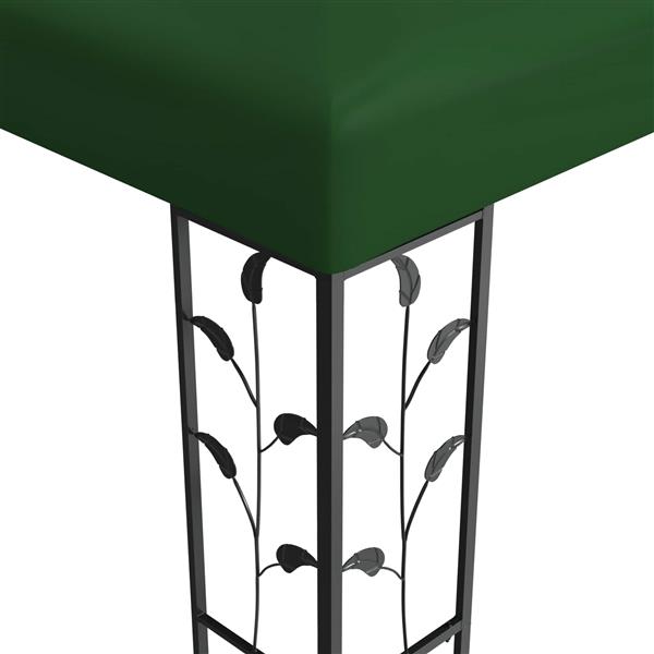 Grote foto vidaxl prieel 3 x 3 x 2 68 m groen polyester en staal tuin en terras overige tuin en terras