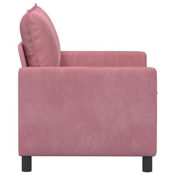 Grote foto vidaxl bank roze 126 x 81 x 87 5 cm fluweel huis en inrichting bankstellen
