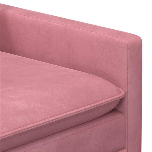 Grote foto vidaxl bank roze 126 x 81 x 87 5 cm fluweel huis en inrichting bankstellen