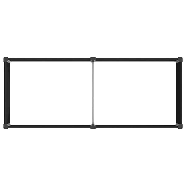 Grote foto vidaxl verhoogde plantenbak zwart 250 x 100 x 54 cm alu. tuin en terras overige tuin en terras