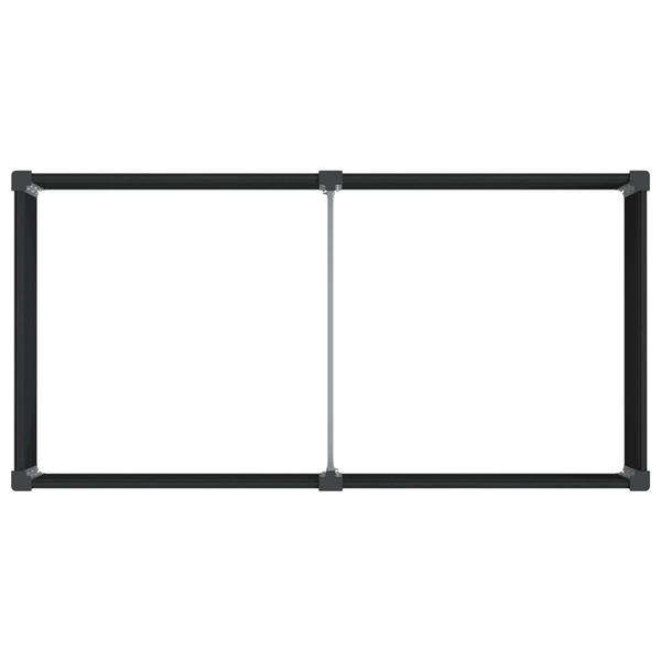 Grote foto vidaxl verhoogde plantenbak zwart 200 x 100 x 54 cm alu. tuin en terras overige tuin en terras