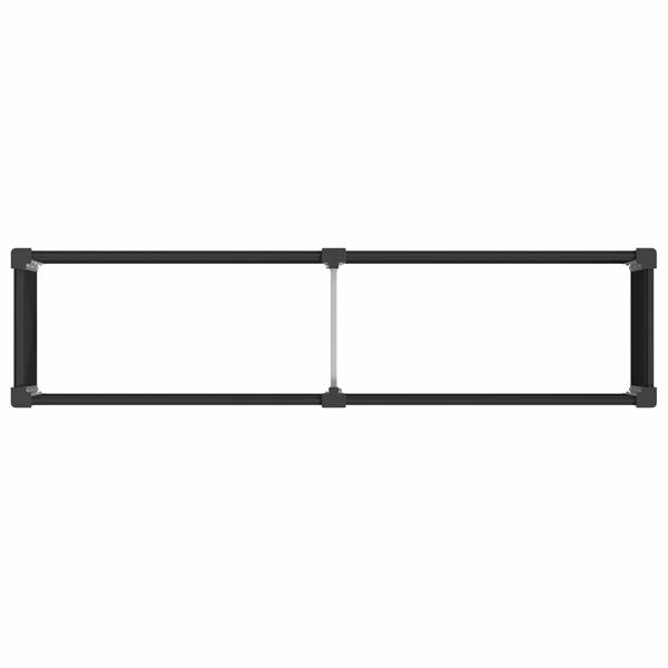 Grote foto vidaxl verhoogde plantenbak zwart 200 x 50 x 54 cm alu. tuin en terras overige tuin en terras
