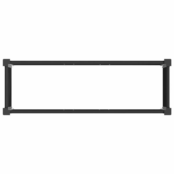 Grote foto vidaxl verhoogde plantenbak zwart 150 x 50 x 54 cm alu. tuin en terras overige tuin en terras